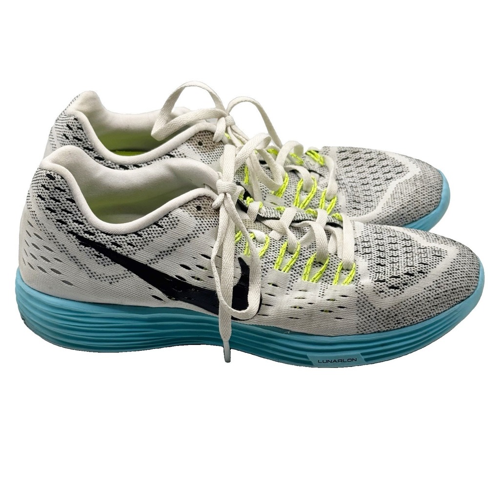 Nike Lunartempo Lunarlon Womens Size 9 Gray Blue Running Shoes 705462-100